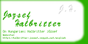jozsef halbritter business card