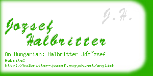 jozsef halbritter business card